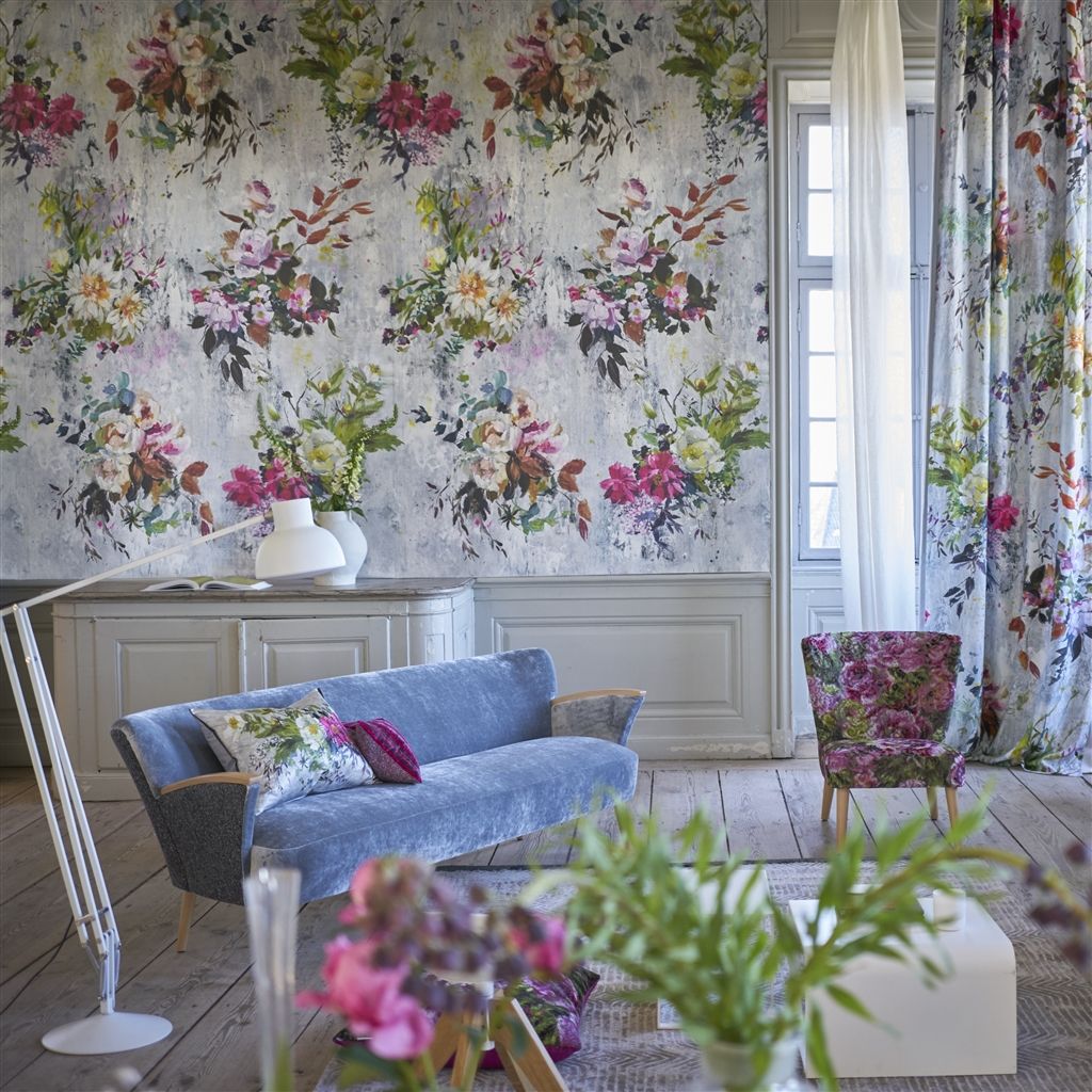 Designers Guild Aubriet - Fuchsia Wallpaper Wallpaper