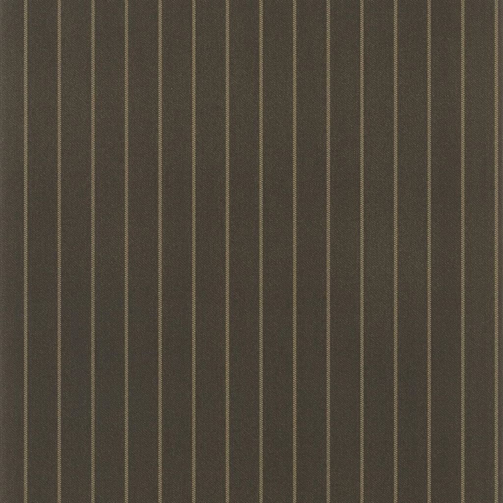 Langford Chalk Stripe Chocolate Wallpaper