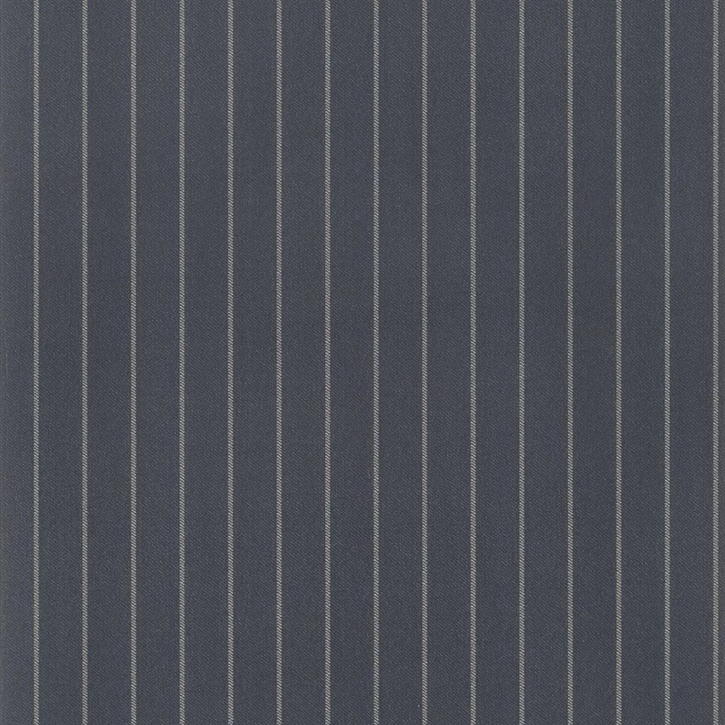 Langford Chalk Stripe Navy Wallpaper