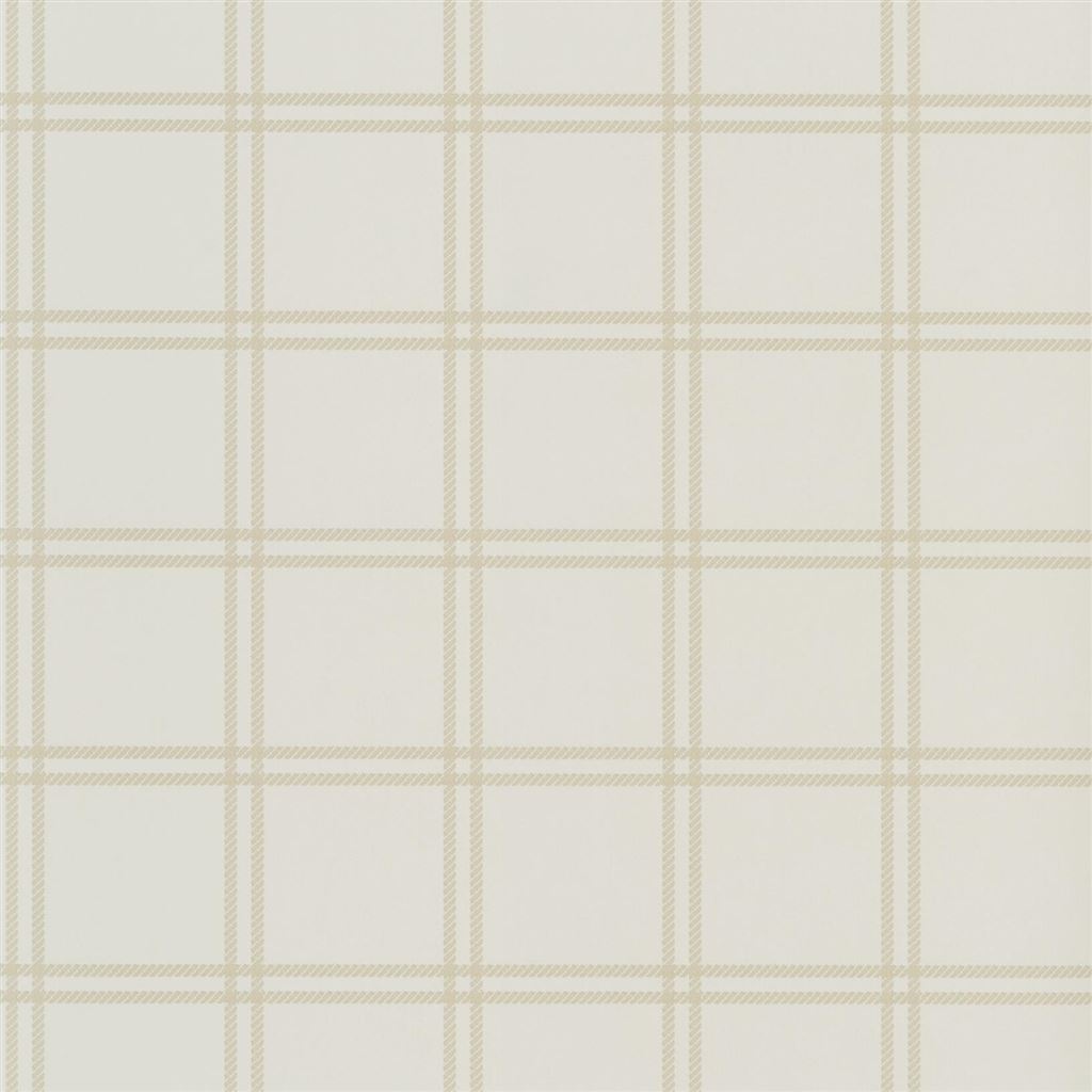 Shipley Windowpane Cream Wallpaper