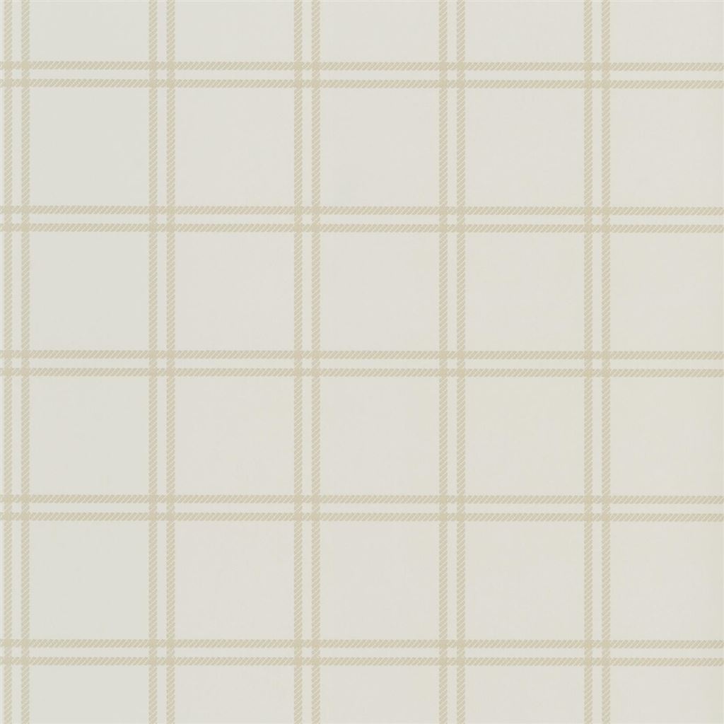 Shipley Windowpane Cream Wallpaper