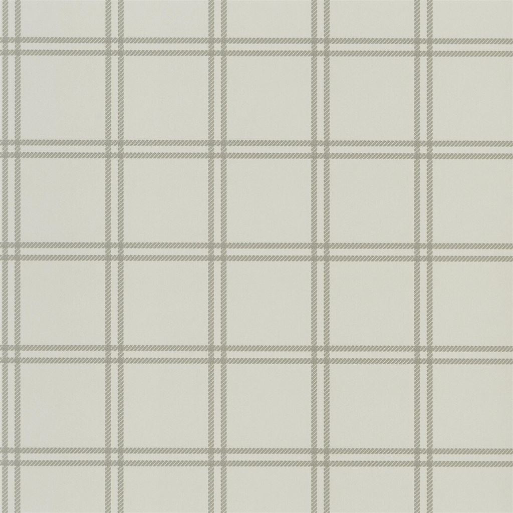 Shipley Windowpane Stone Wallpaper