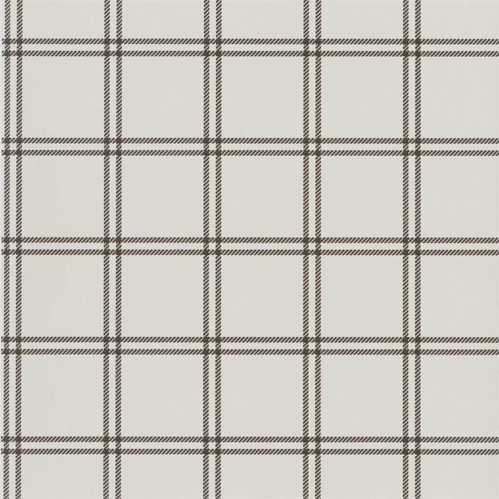 Shipley Windowpane Chocolate Wallpaper