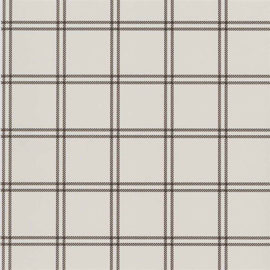 Shipley Windowpane Chocolate Wallpaper