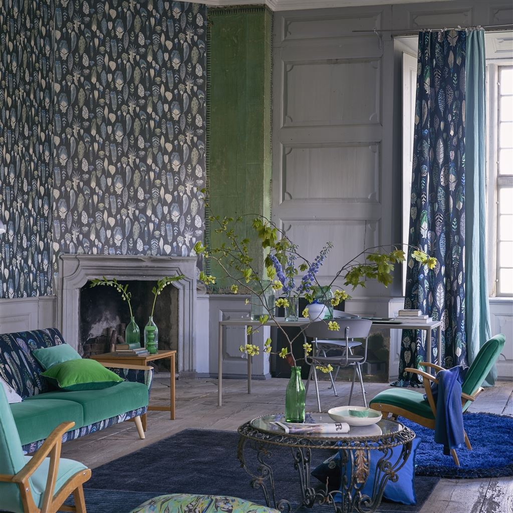 Designers Guild Quill Duck Egg Wallpaper