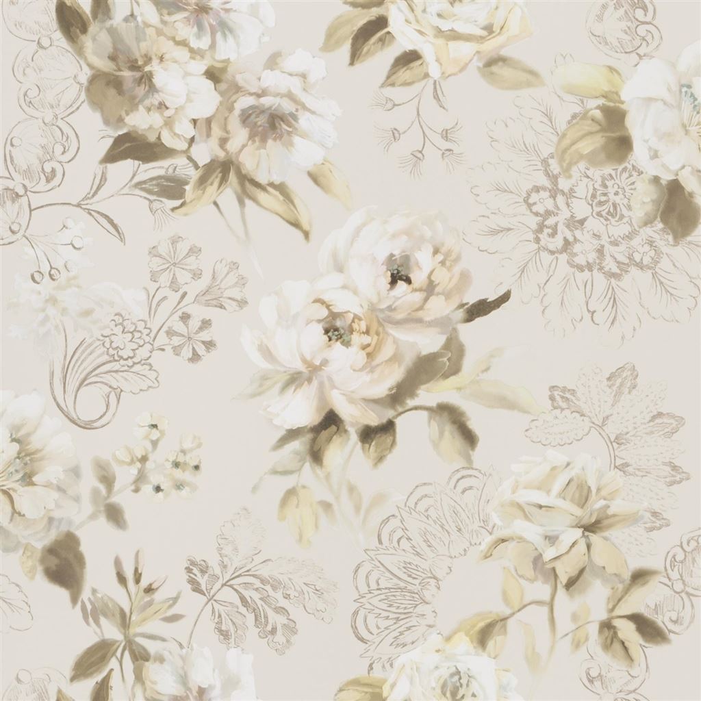 Victorine Pale Birch Wallpaper
