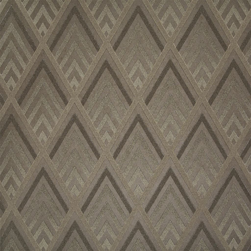 Jazz Age Geometric Bronze Wallpaper