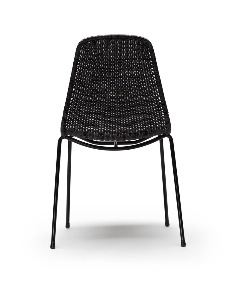 Basket chair (dark grey rattan slimit) back