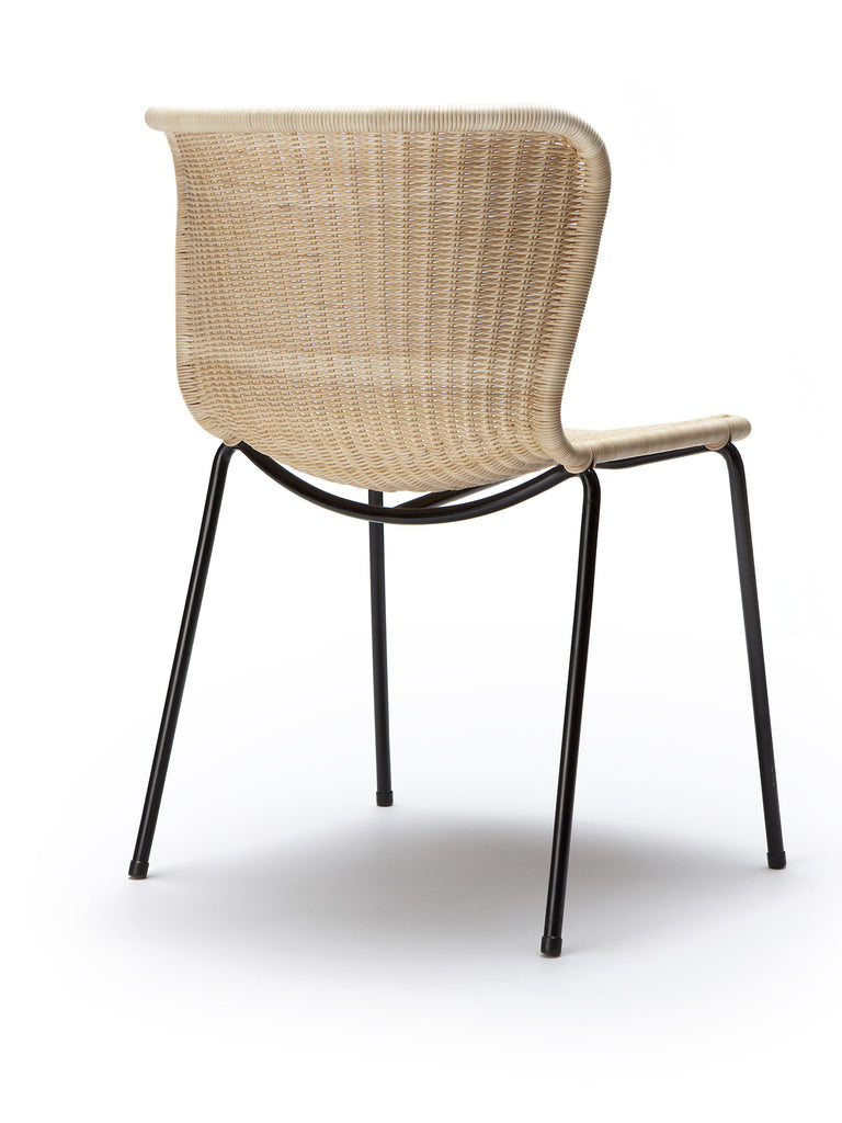 C603 chair indoor (natural rattan) back angle