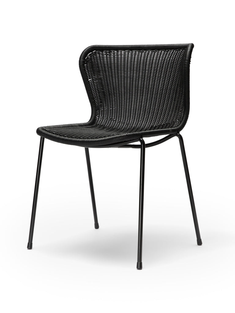 C603 chair outdoor (black) front angle