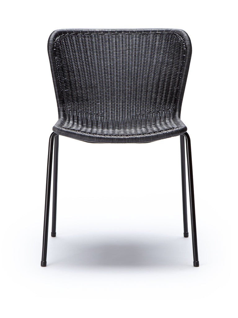 C603 chair indoor (charcoal rattan) front