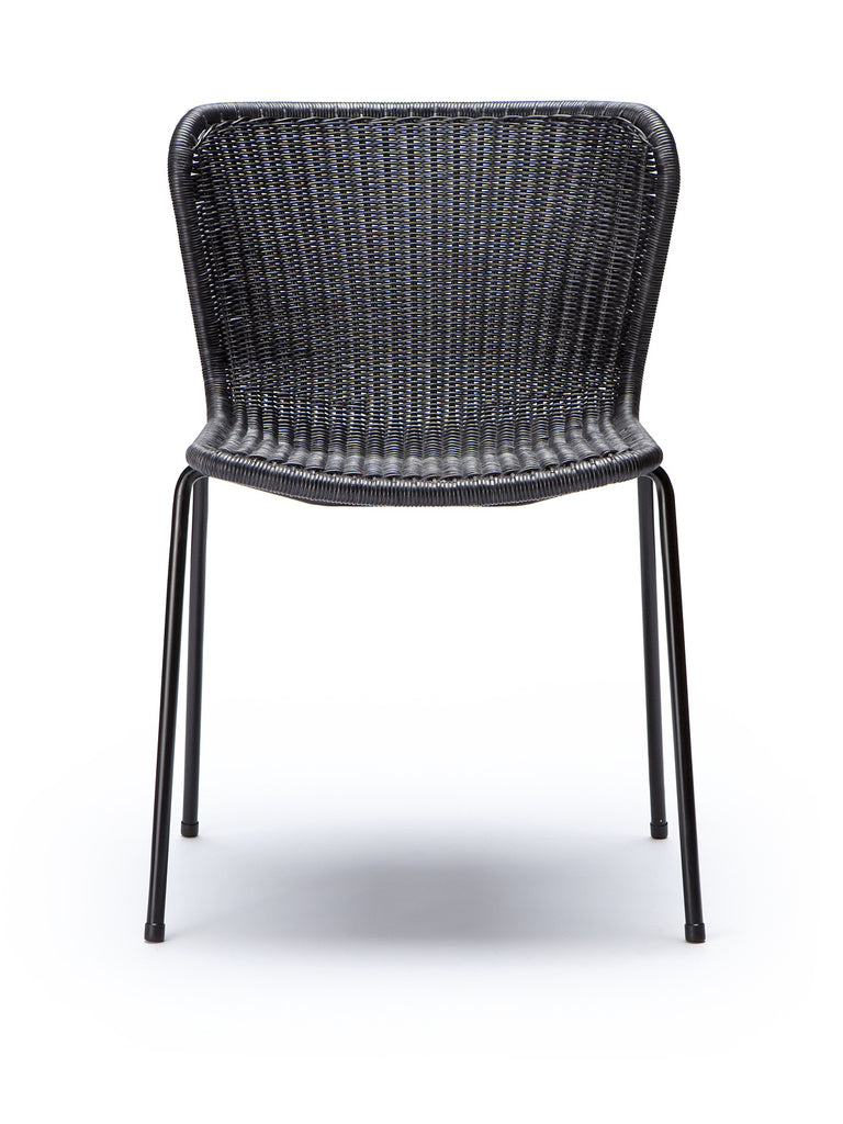 C603 chair indoor (charcoal rattan) front