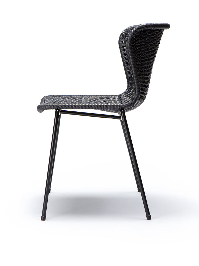 C603 chair indoor (charcoal rattan) side