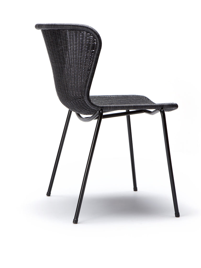 C603 chair indoor (charcoal rattan) side