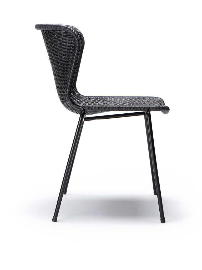 C603 chair indoor (charcoal rattan) side