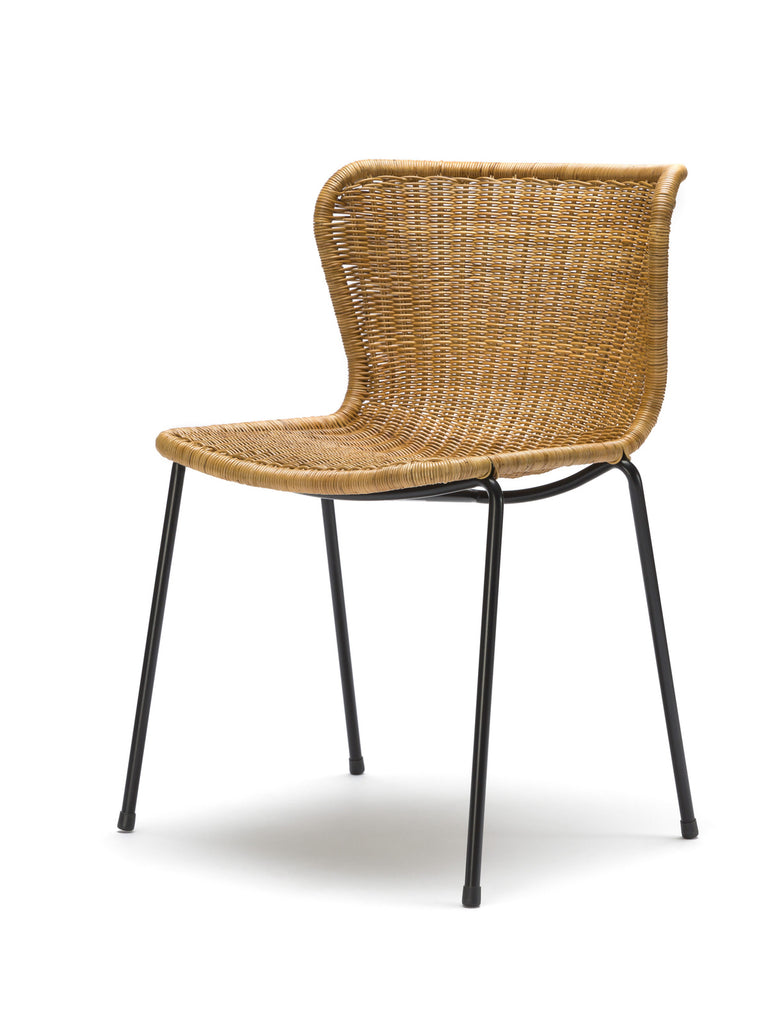 C603 chair indoor (rattan pulut) front angle