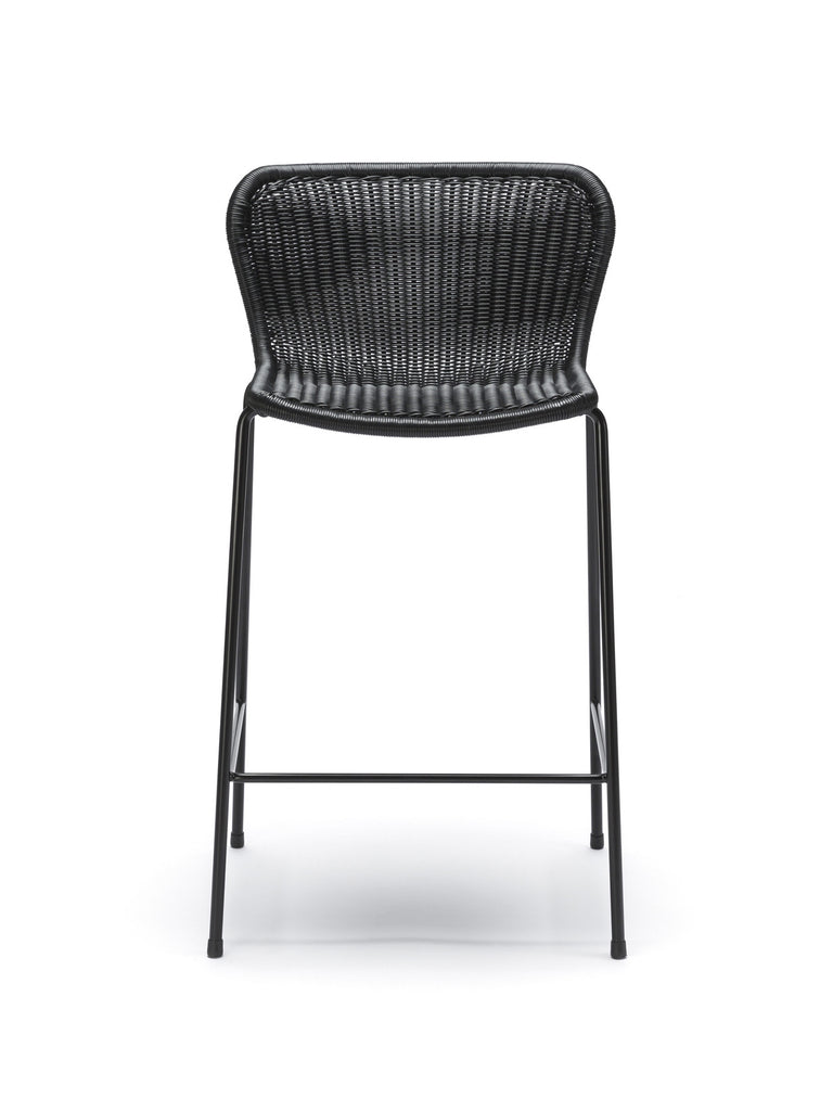 C603 stool outdoor (black) front