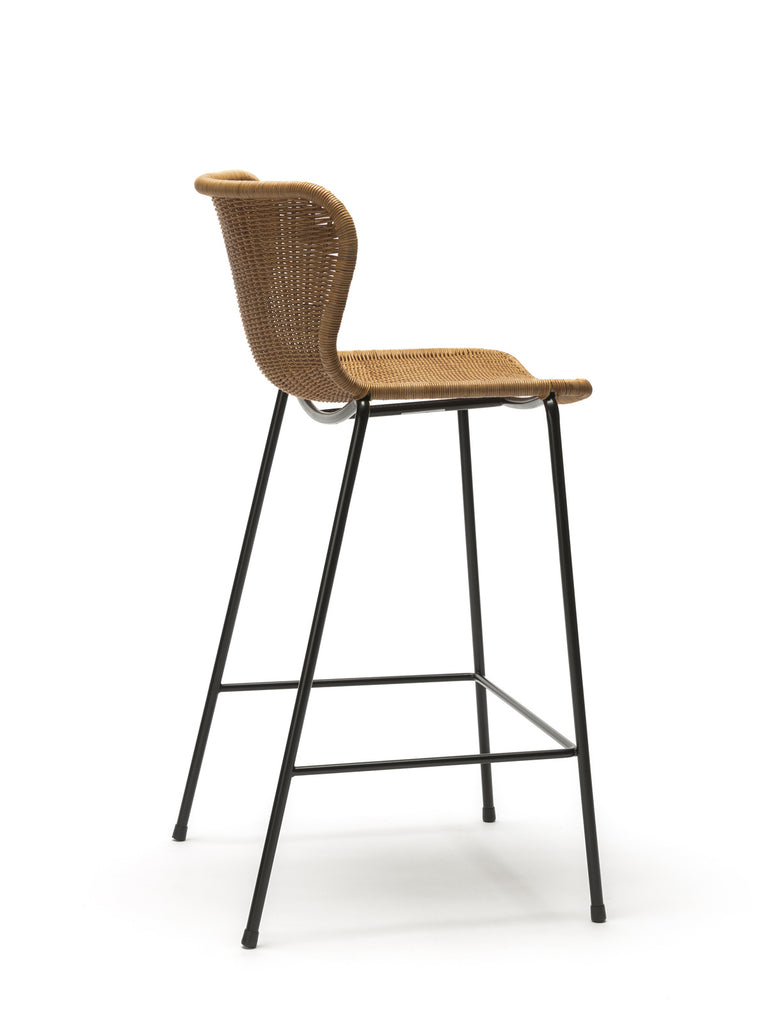 C603 stool indoor (rattan pulut) back angle