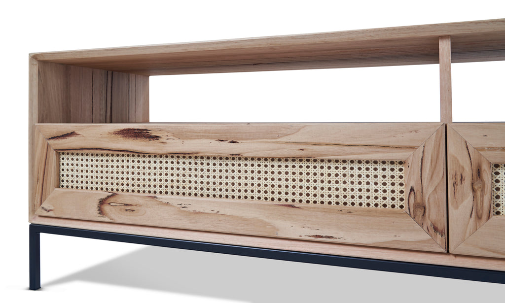 John TV Unit with Rattan Drawers from Relzi home