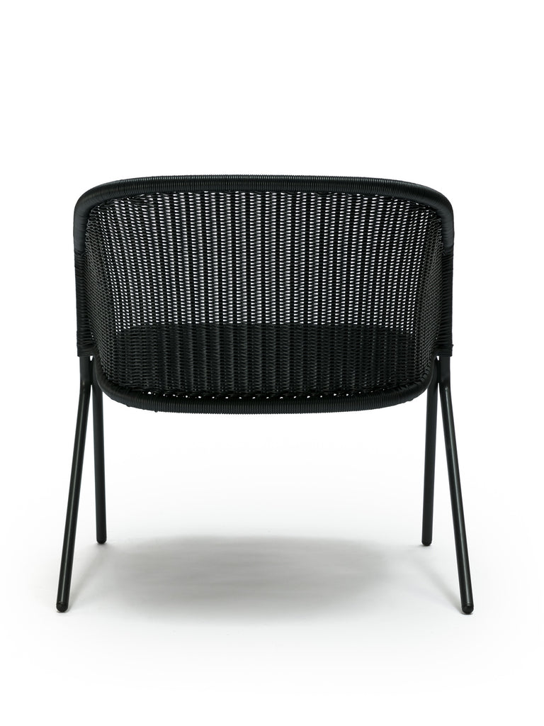 Kakۂ lounge chair outdoor (charcoal polyethylene) back