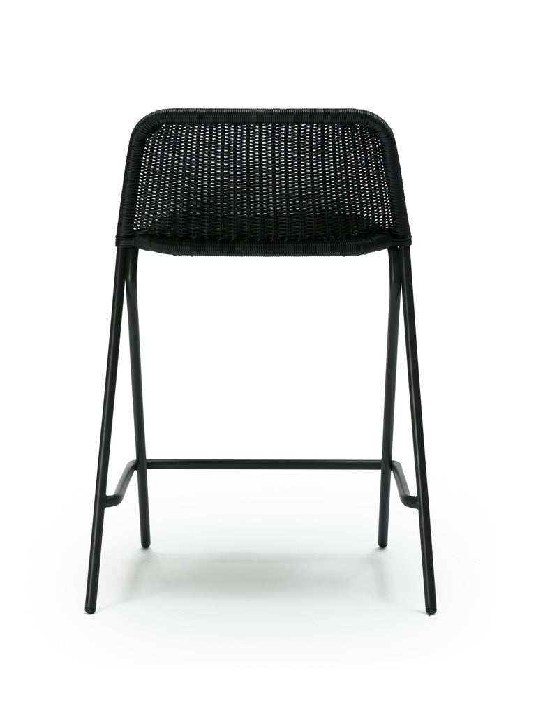 Kakۂ stool with backrest (charcoal polyethylene) back