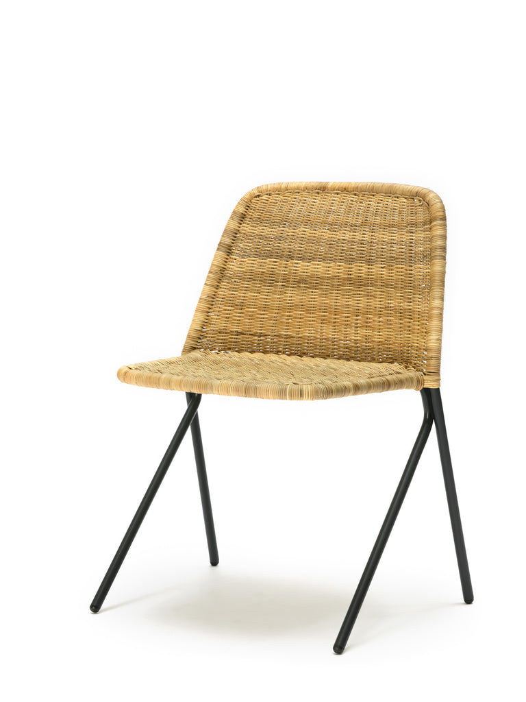 Kakۂ chair (natural rattan slimit) front angle