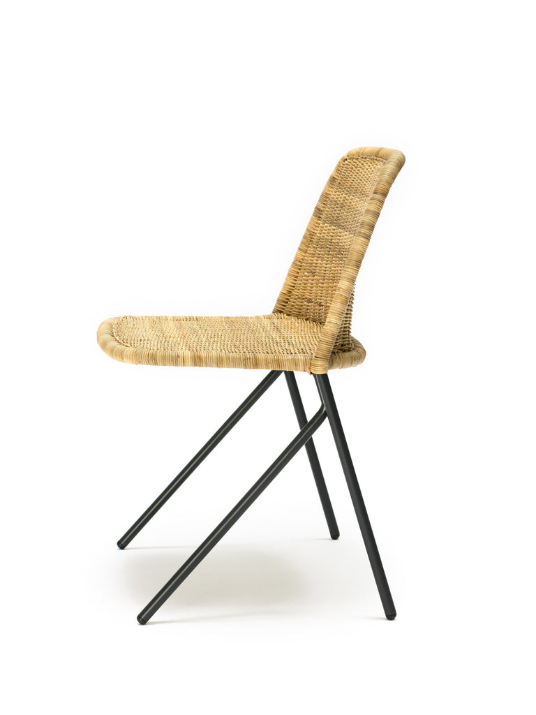 Kakۂ chair (natural rattan slimit) side 