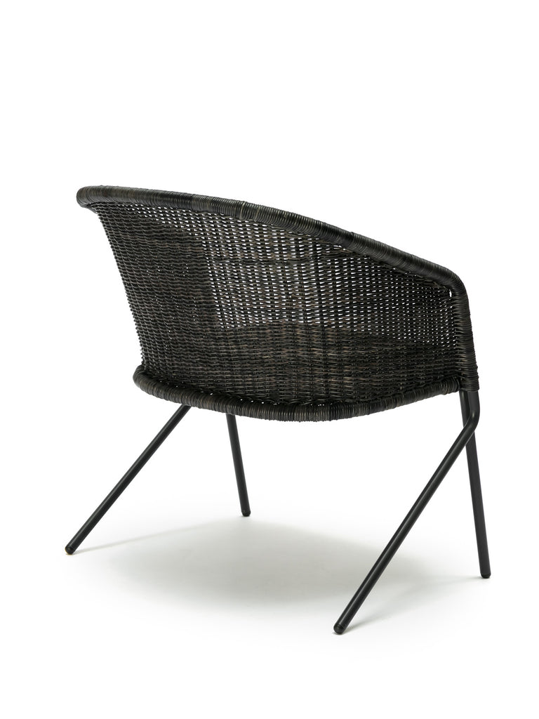 Kakۂ lounge chair (graphite) back angle