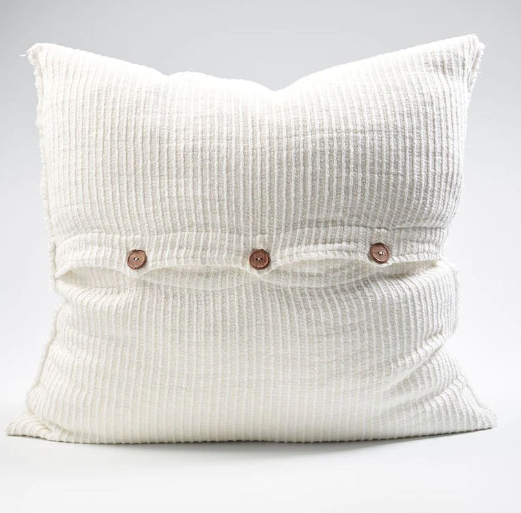 Rafflad Linen Cushion - Ivory