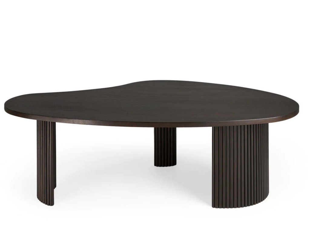 Ethnicraft Mahogany Boomerang Dark Brown Coffee Table