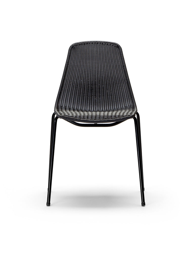 Basket chair outdoor (black polyethylene) Dining Chair by Gian Franco Legler - Feliz