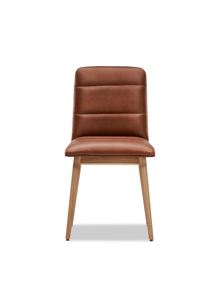 Reuben Dinning Chair Aniline Leather Dining Chair by Arthur G - Feliz