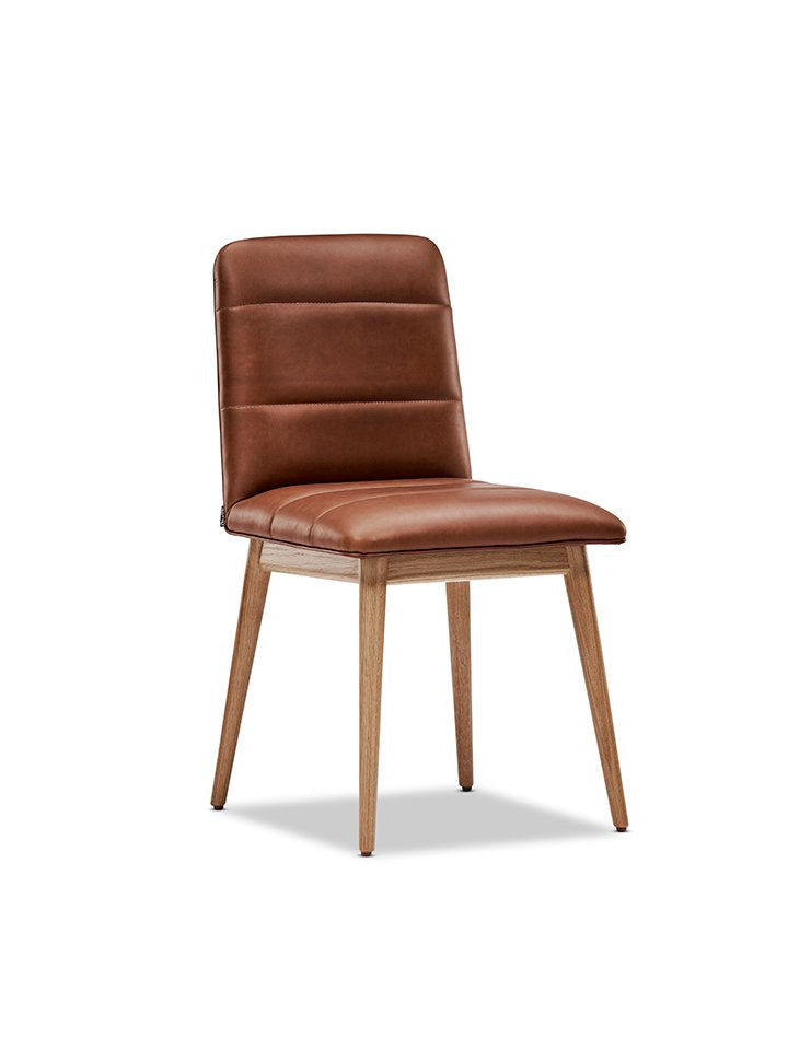 Reuben Dinning Chair Aniline Leather Dining Chair by Arthur G - Feliz